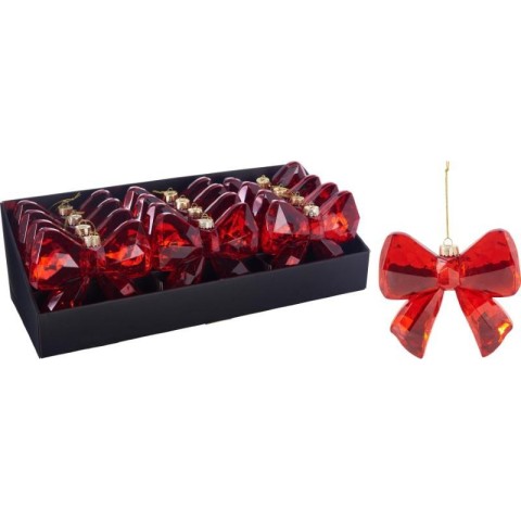 FIOCCO VETRO DIAMANTATO ROSSO H.19